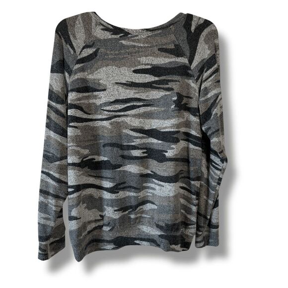 Buffalo by David Britton Gray Camo, Crew Neck, Relaxed Fit Pullover, L - Picture 1 of 8